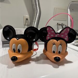 Disney Minnie And Mickey Mouse Candy Buckets- Baskets Halloween XMas Easter